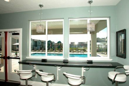 Cafe bar overlooking pool