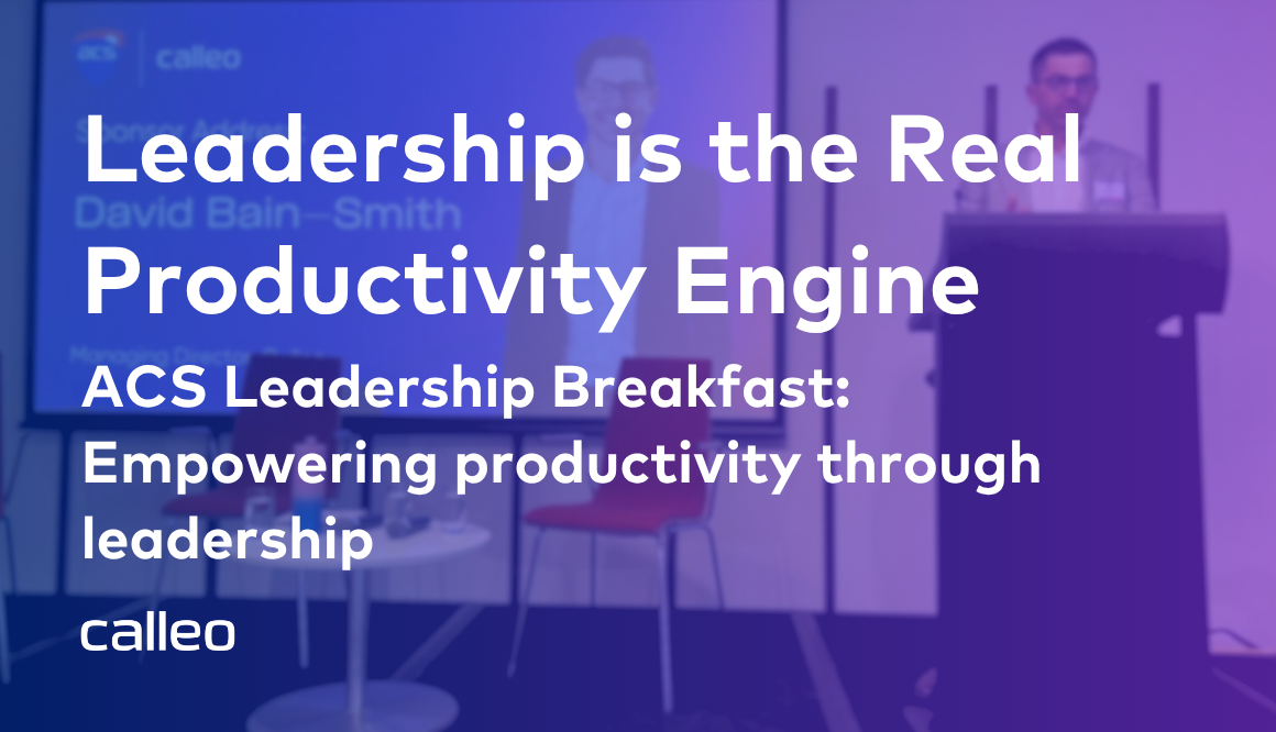 David Bain-Smith presenting at the ACS Leadership Breakfast event in Canberra.