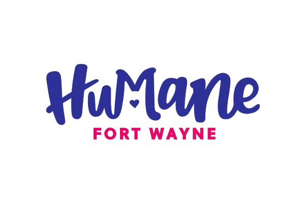 Humane Fort Wayne logo with blue text and a heart over the 