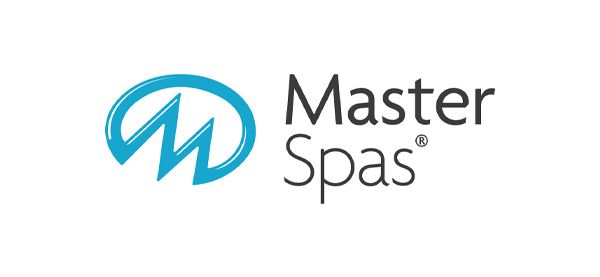 Logo of Master Spas. Blue "M" within a blue oval, with "Master Spas" in black text to the right.