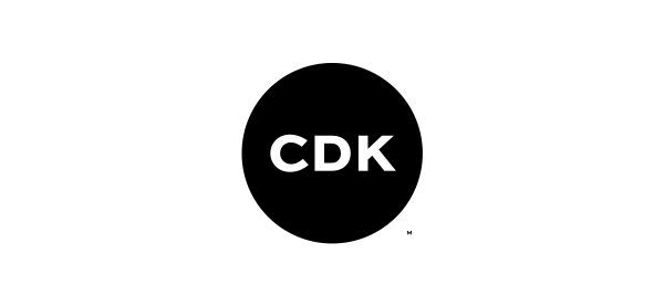 CDK logo: white text on a black circle.