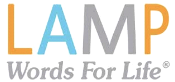 A logo for a company called lamp words for life