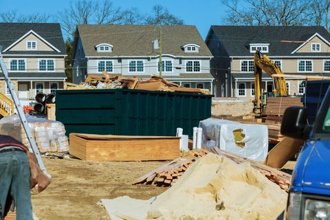 Residential Dumpster — Green Dumpster in Mahopac Falls, NY
