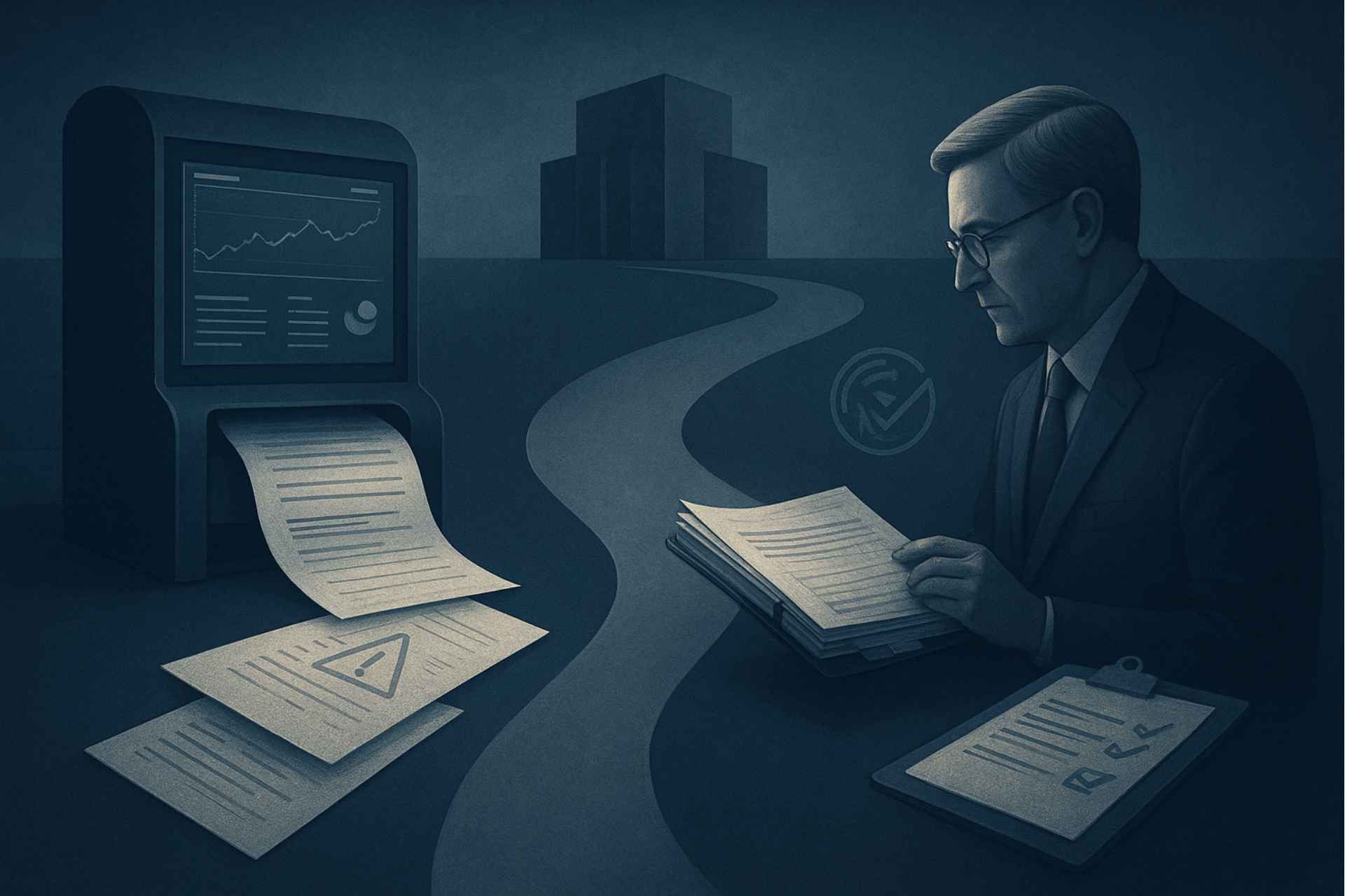 image of a business owner using a computer in a business valuation