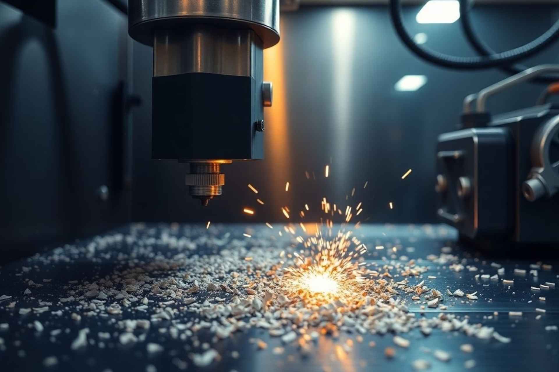 CNC machine operating in a California manufacturing facility.