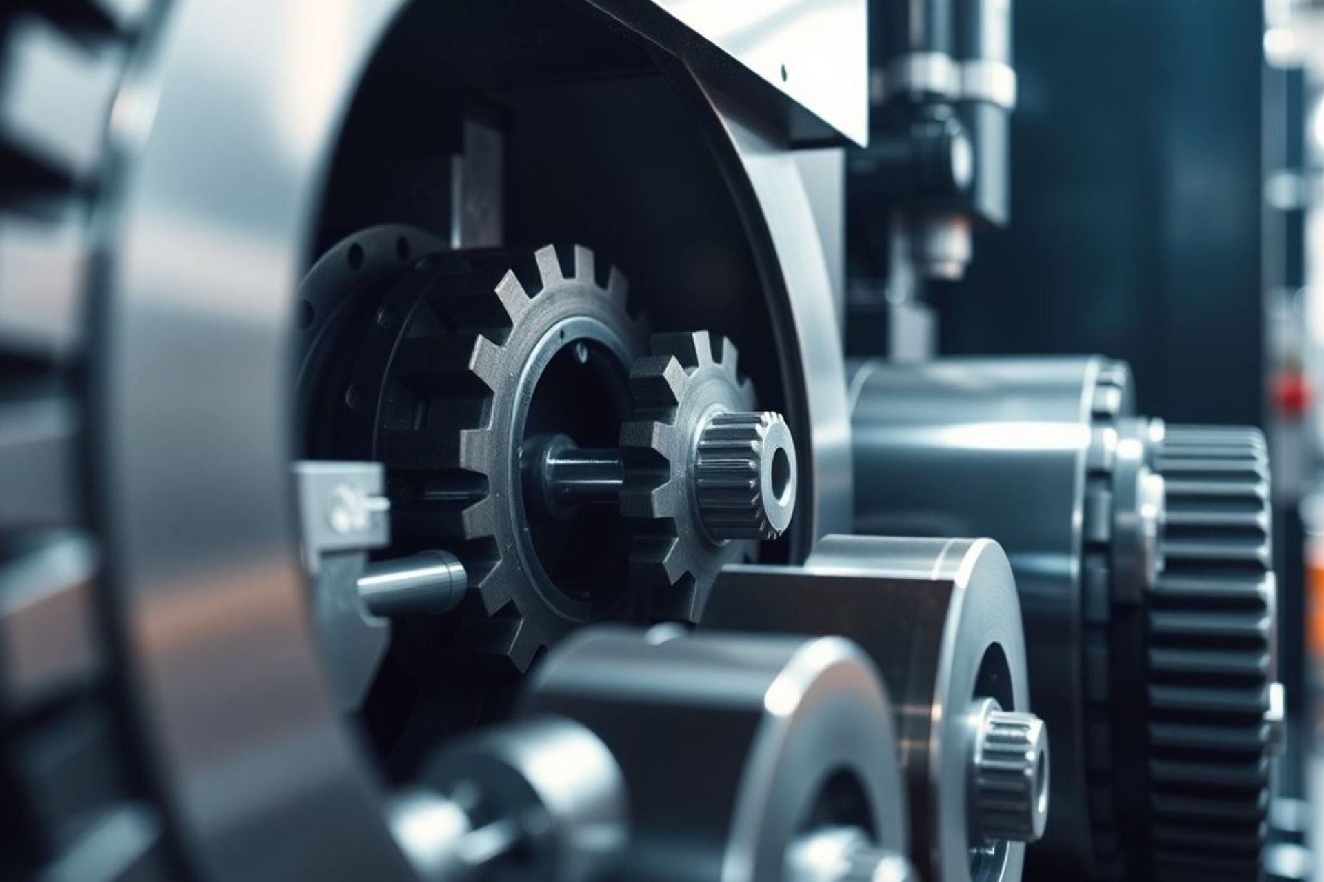 Precision CNC machine parts in a California manufacturing setting.