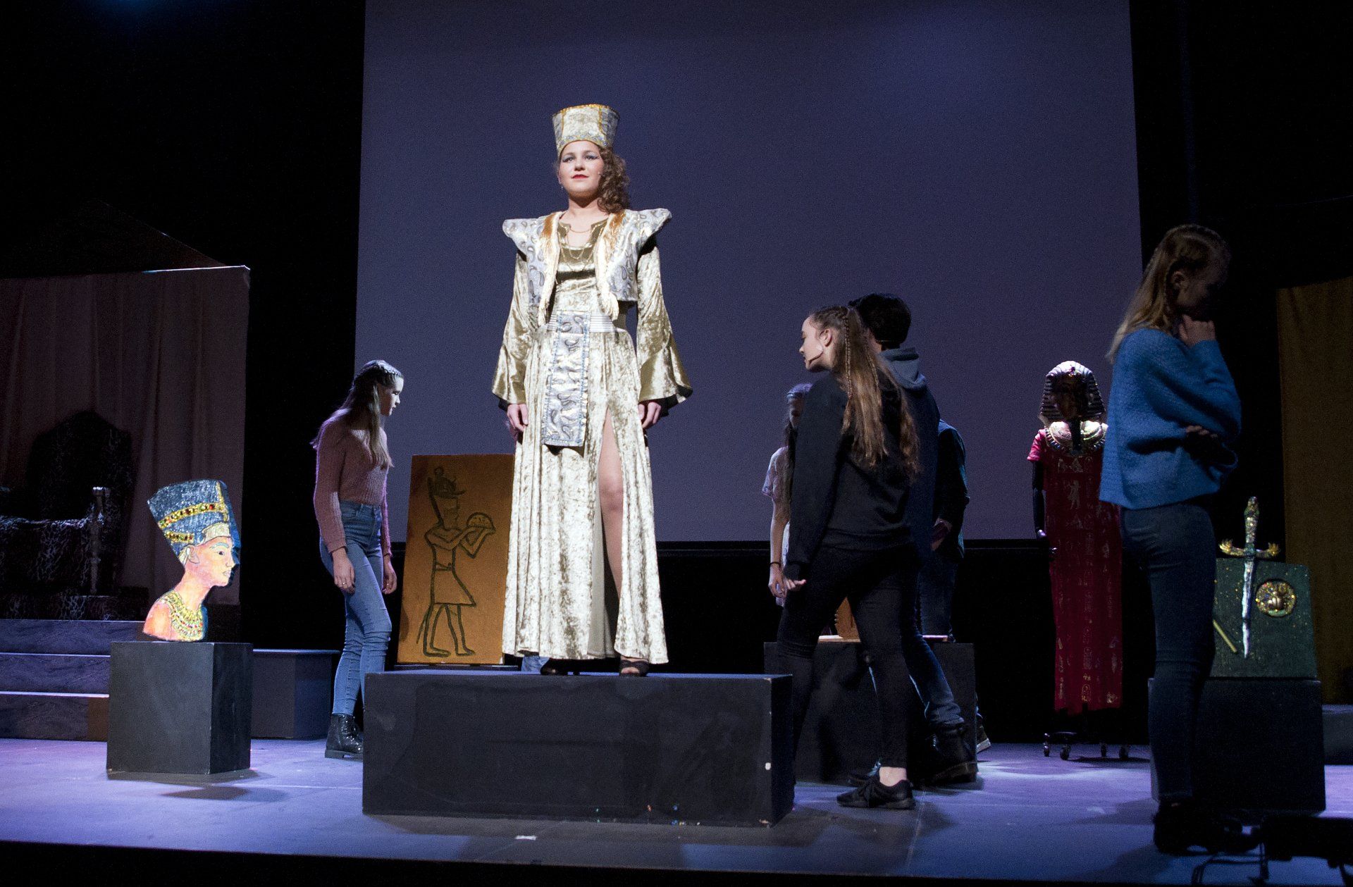 Toneel museum op het podium aida