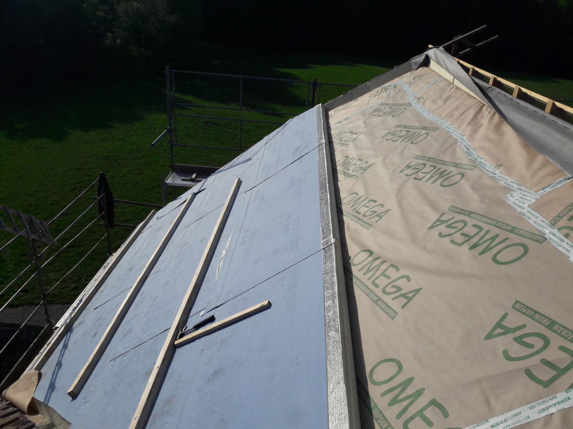 construction d'un toit