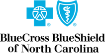 The blue cross blue shield of north carolina logo is shown on a white background.