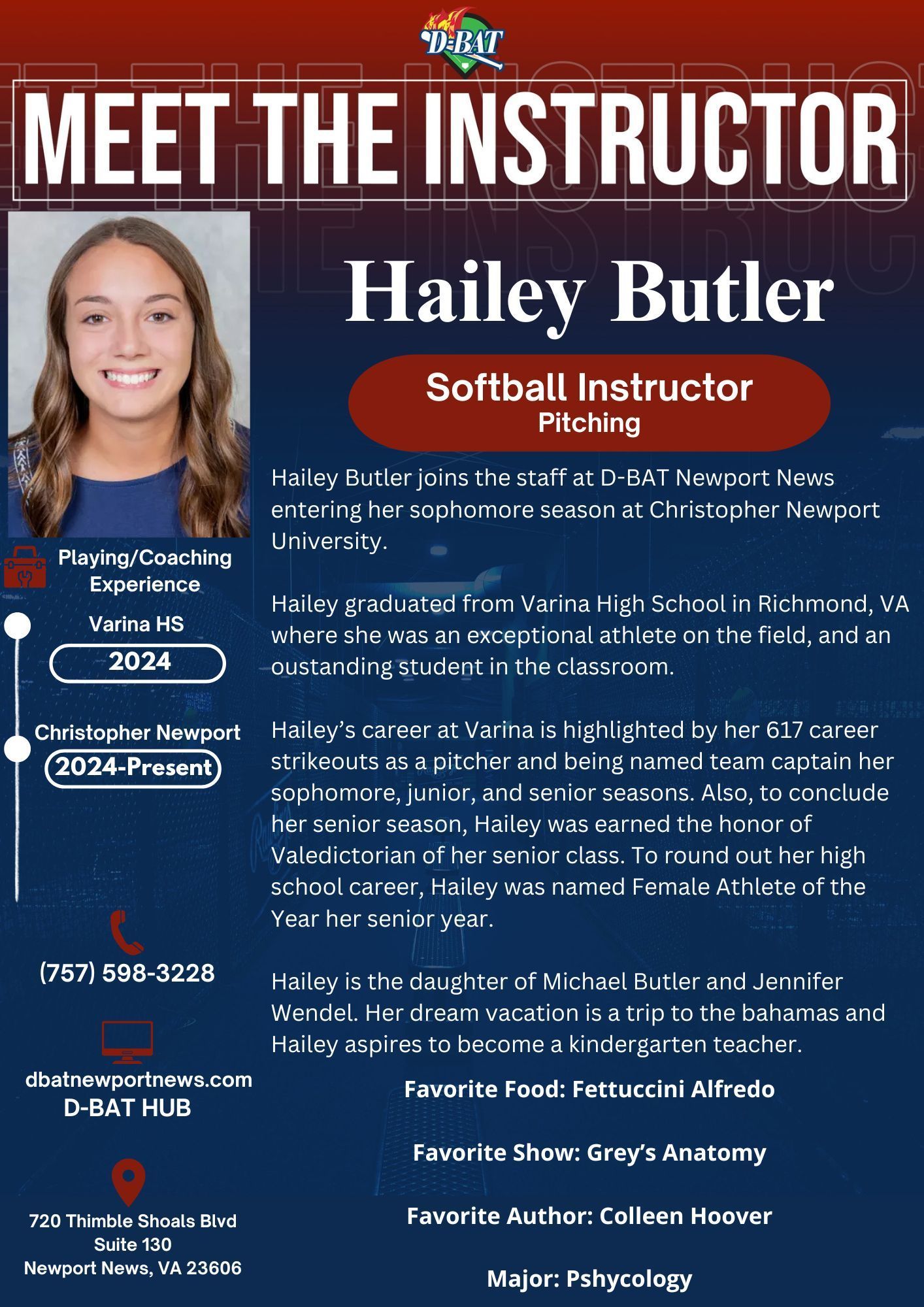 Baseball & Softball Lessons | D-BAT Newport News | Newport News, VA