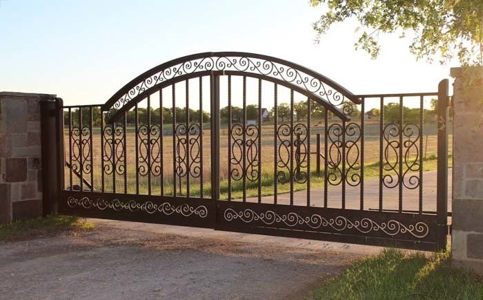 ornate metal arched gate