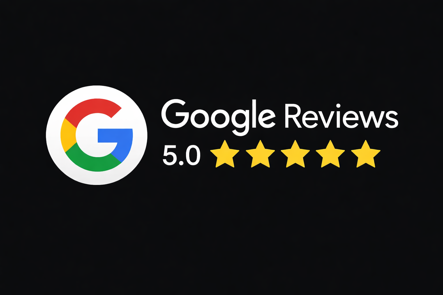 Google 5 star reviews badge