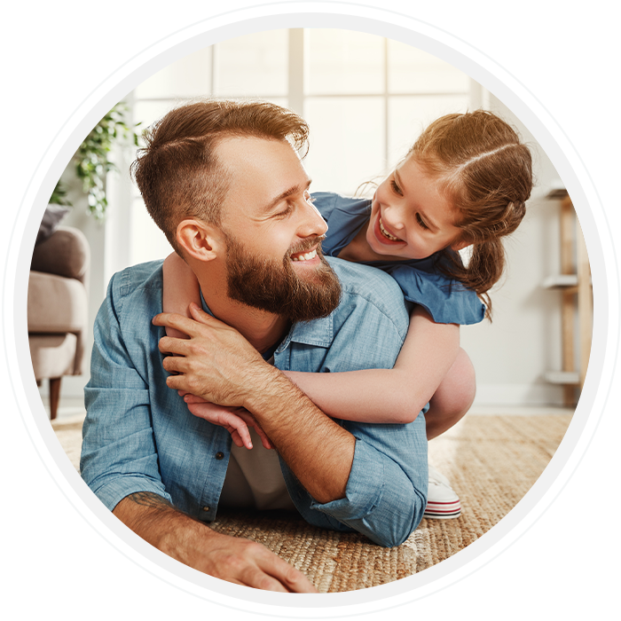 a man with his daughter