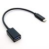 A usb cable with a female end and a male end on a white background.