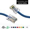 It is a picture of a blue cat5e cable.