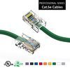 It is a picture of a green cat5e cable.