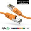 It is a picture of a orange cat5e cable.