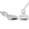 A pair of white cables with connectors on a white background.