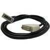 A black cable with a white plug on a white background.