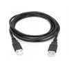 A black usb cable on a white background.