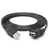 A black usb cable on a white background.