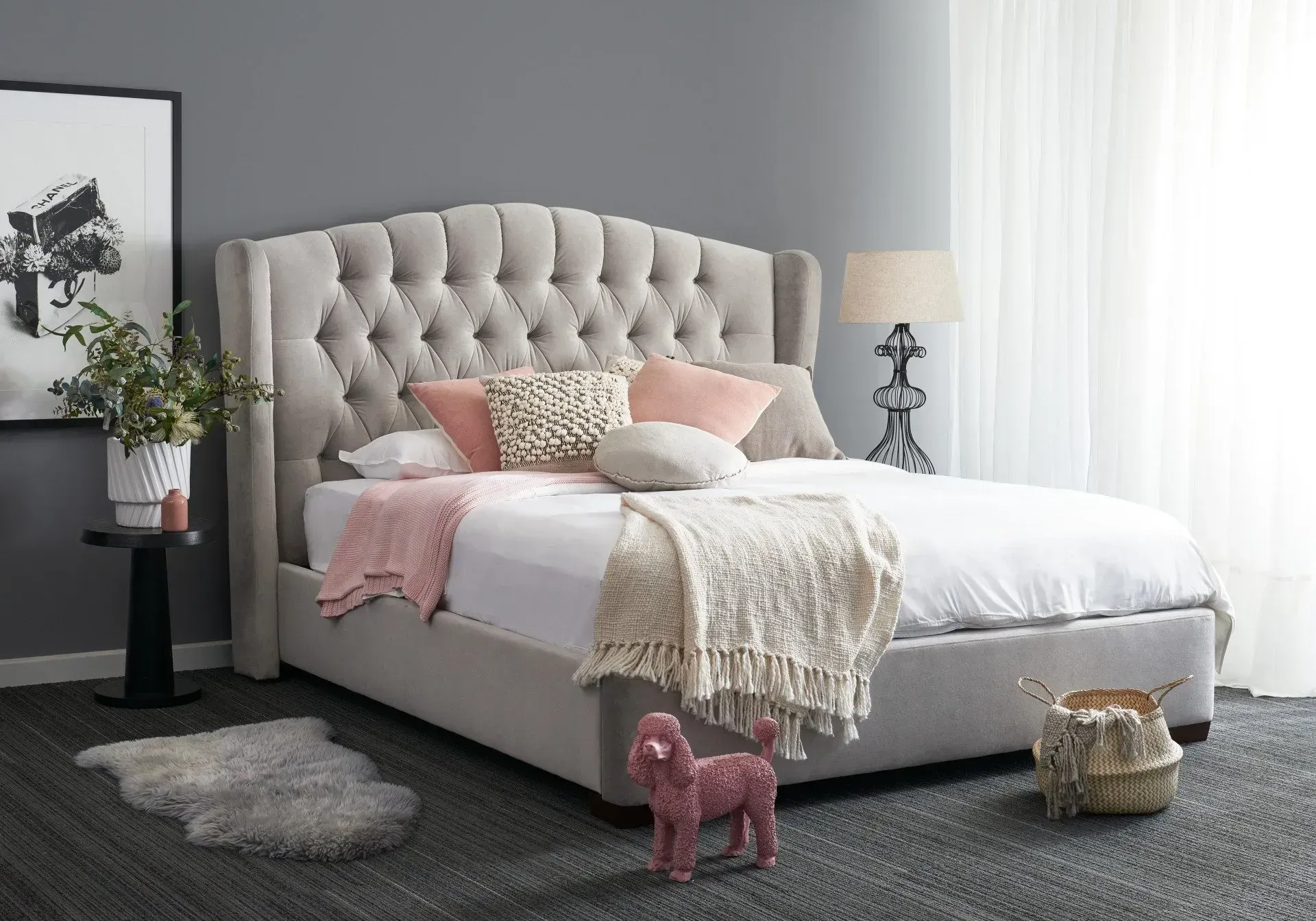 GRANDEUR Bed - Oyster