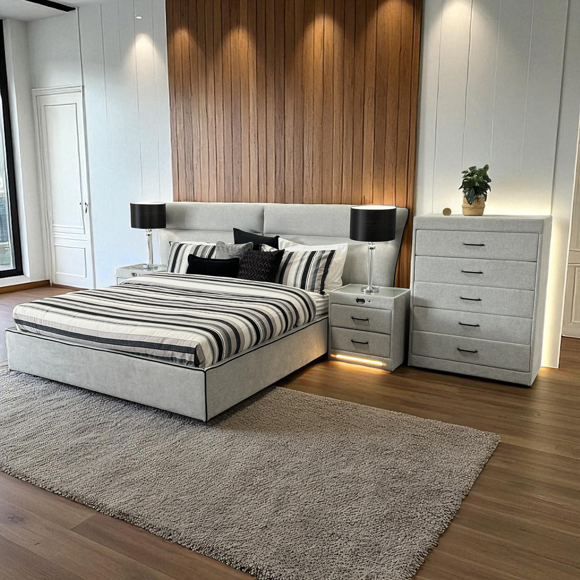 dusty pink metal bed frame