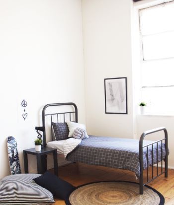 ALBERTON BED  Gunmetal bed frame