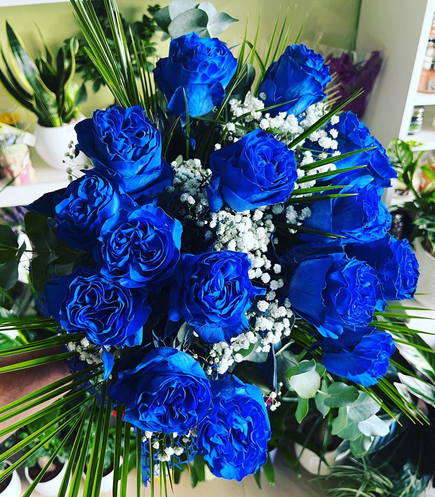 bouquet con rose blu