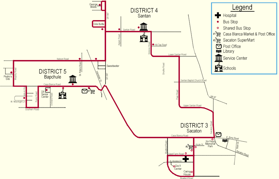 Central Shuttle Route Map