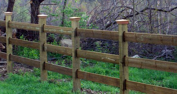 wood fence with screen