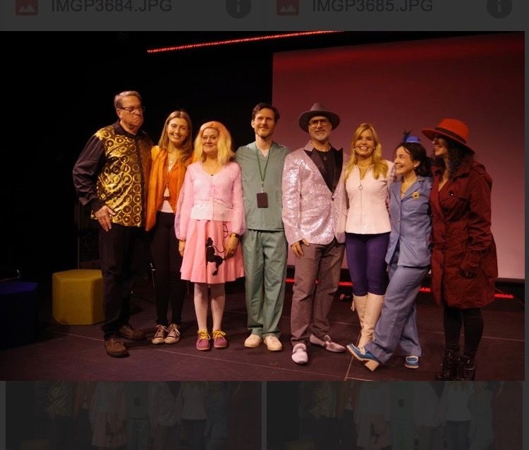 The cast of ClueDunnit: Murder in Old Darienwich perform at Workspace in Bethel, CT