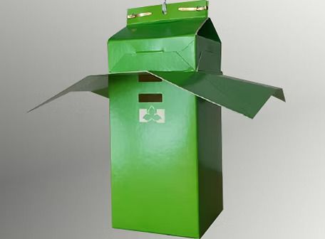 A green box with the letter e on it