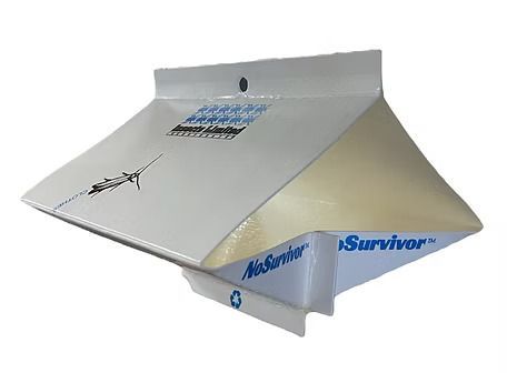 A white box with a sticker on it that says survivor on it.