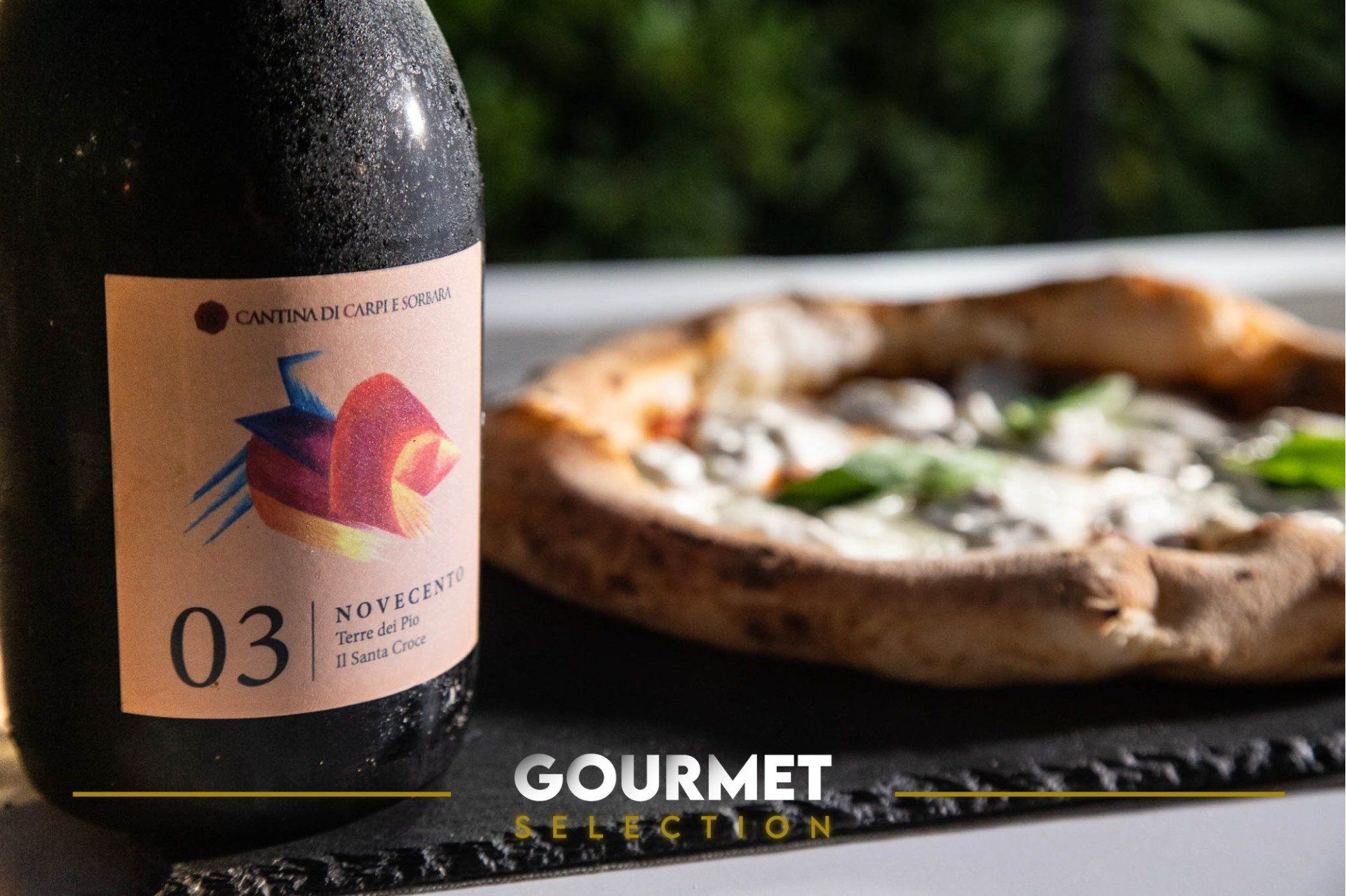 pizza gourmet con abbinamento di birra