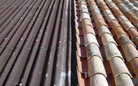 impermeabilizar cubierta con onduline bajo teja y retejado en Coslada, Madrid