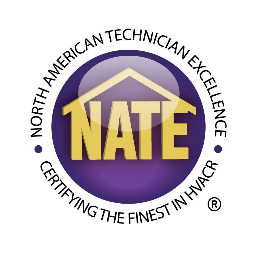 NATE logo: gold
