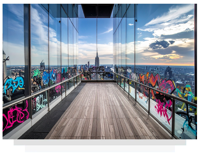 graffiti on a high-rise