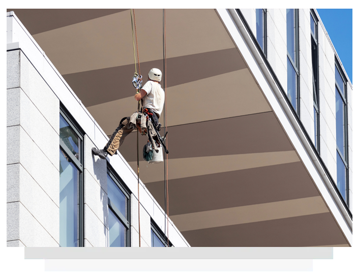 rope access glass restoration and repair
