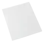 A single, blank white sheet of paper oriented diagonally against a plain background.