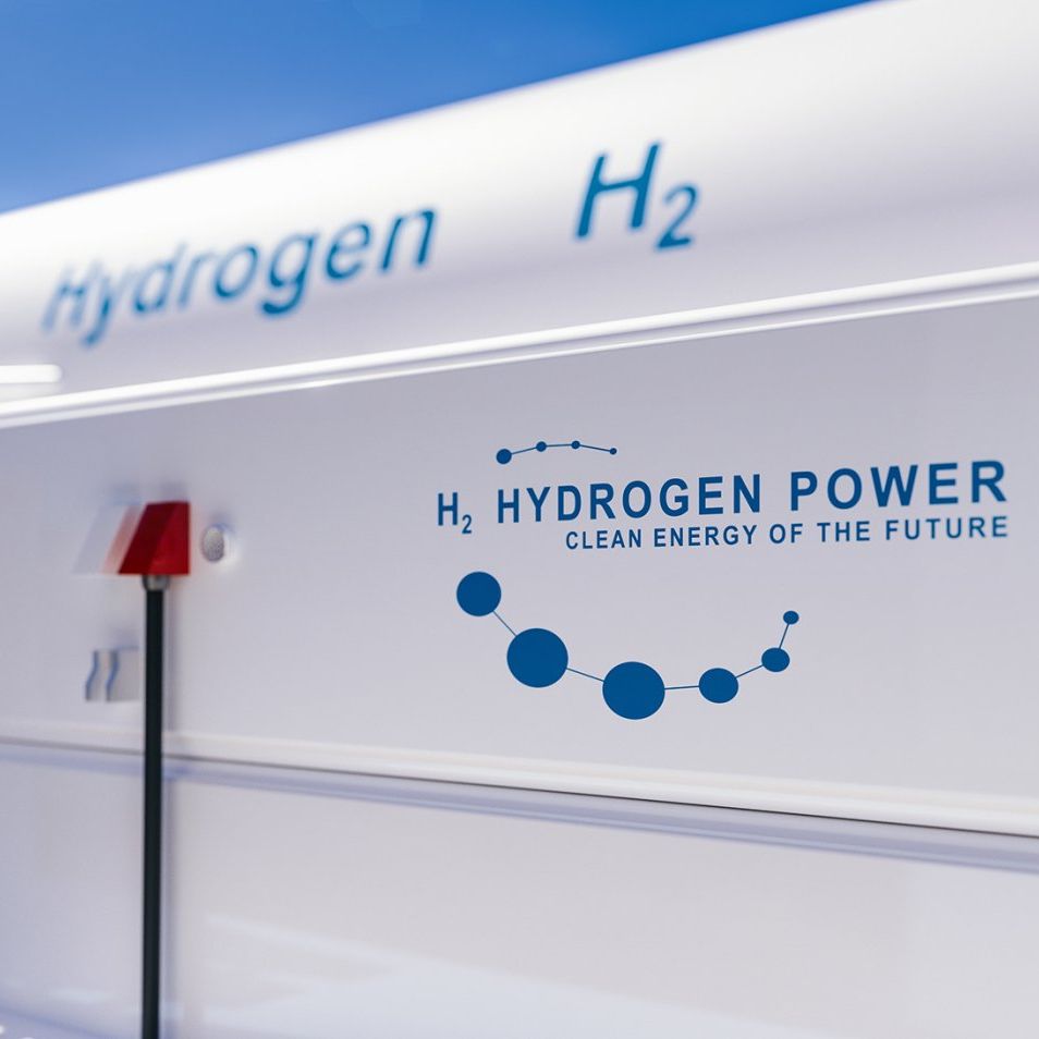 A hydrogen power clean energy of the future sign