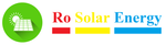 Un logotipo de energía solar ro con la imagen de un panel solar.