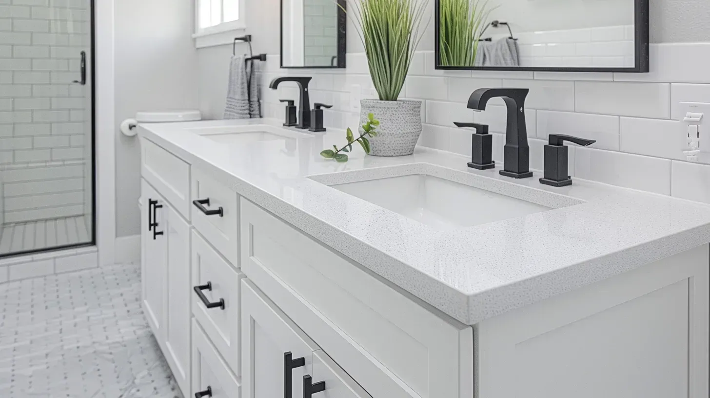 Contemporary bathroom remodeling Vancouver with integrated smart mirror and vanity lighting. Water-saving fixtures improve efficiency. Completed with detailed renovation estimate and timeline.
Vancouver bathroom renovation specialists performing full shower rebuild. Drainage and plumbing lines replaced for optimal performance. Code-compliant electrical updates included.
High-end bathroom remodel Vancouver using natural stone tile and custom vanity cabinets. Double sink installation supports family functionality. Built with precision craftsmanship.
Bathroom remodeling Vancouver BC with waterproof vinyl plank flooring and tile accent wall. Frameless shower enclosure modernizes small space. Installed by experienced Lower Mainland bathroom remodelers.
Vancouver bathroom remodel cost upgrade with new vanity and quartz countertop. LED mirror lighting enhances brightness. Affordable bathroom renovation options available.