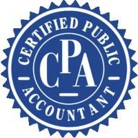 Blue CPA seal. Contains the letters 