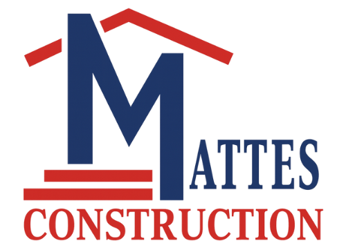Logo for Mattes Construction: Blue 