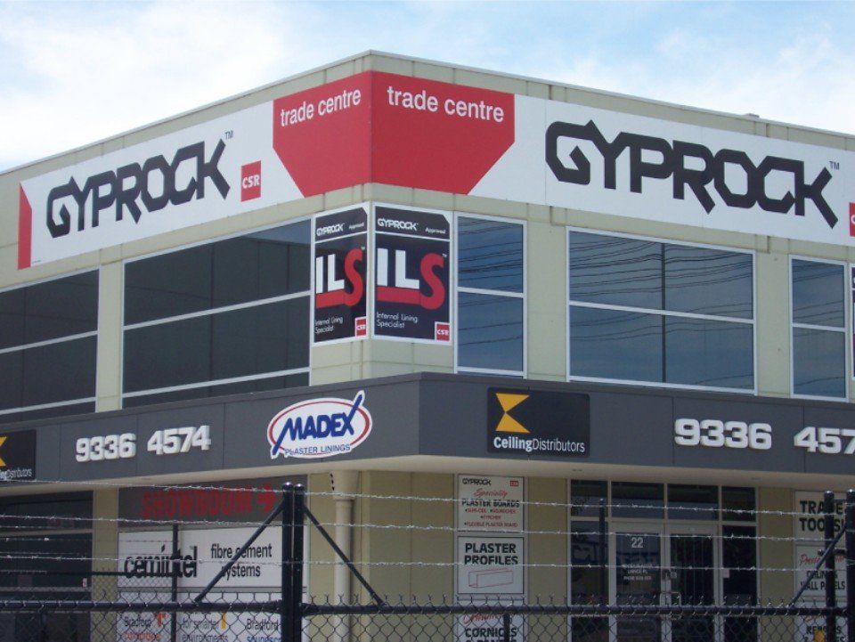 Gyprock building signage