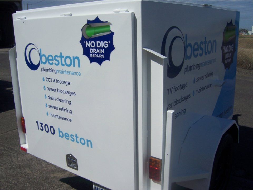 Beston sign painted on a trailer