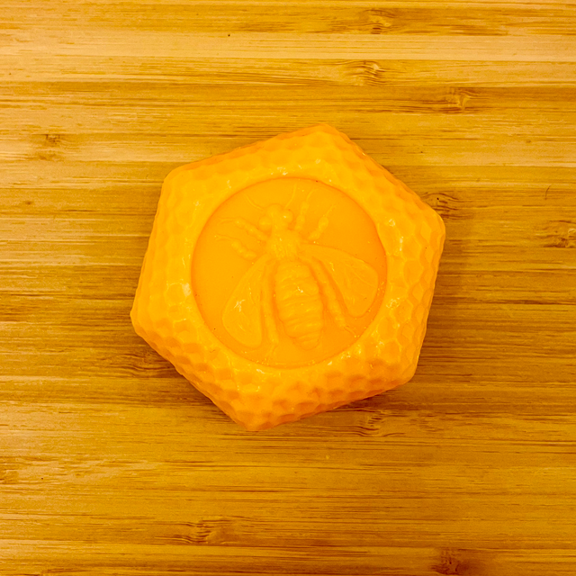 Honig-Milch-Seife, 100g Wabenform