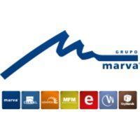 Logotipo de Grupo Marva con forma de 