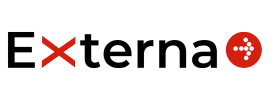 Logotipo para Externa, que presenta la palabra 